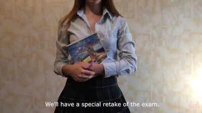 STUDENT CAME TO RETAKE AND WAS FUCKED BY TEACHER - Via Hub