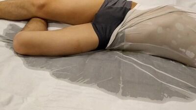 Guy Pissing in Bed